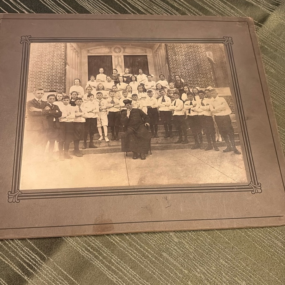 Antique Catholic school picture St Joseph’s Central Falls RI 1920/1934